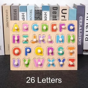 Wooden Peg Puzzle Toy-alphabet letters