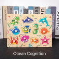 Wooden Peg Puzzle Toy-sea creatures