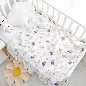 Swaddle Blanket-blue bear